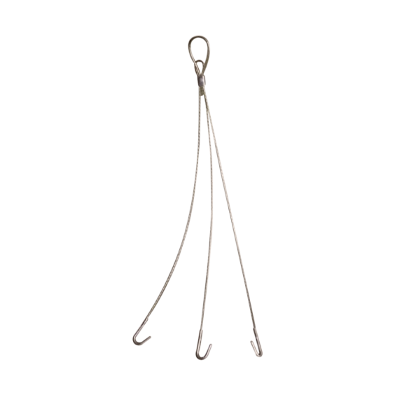 steel cable 3 hooks - 50 cm
